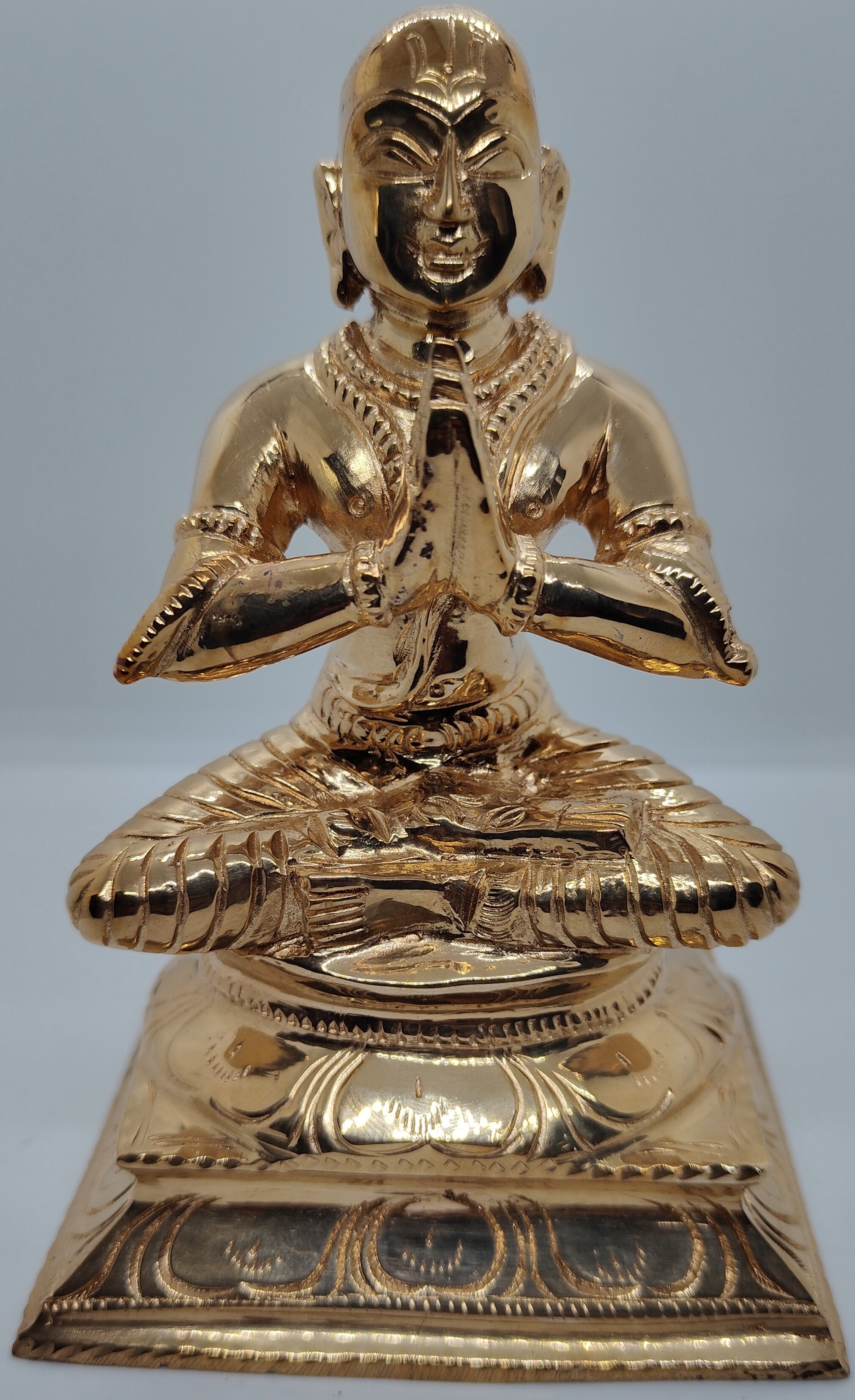 Divine Bija Ramanuja Acharya Idol 5 inches Panchalogam Without Arch Id12 #13/25