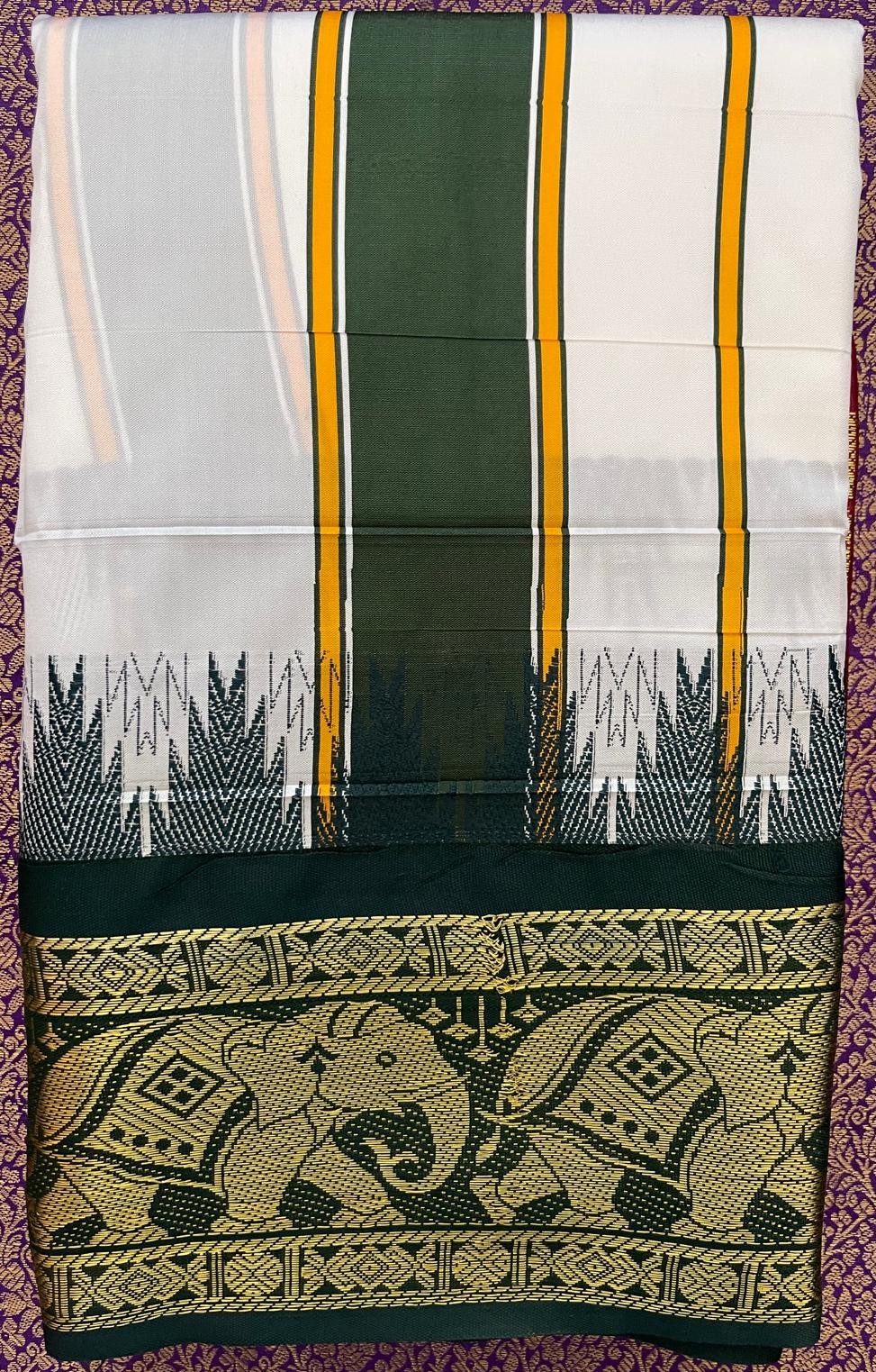 Divine Bija Semi Silk Dhoti 9 X 5 Id14 #15/25