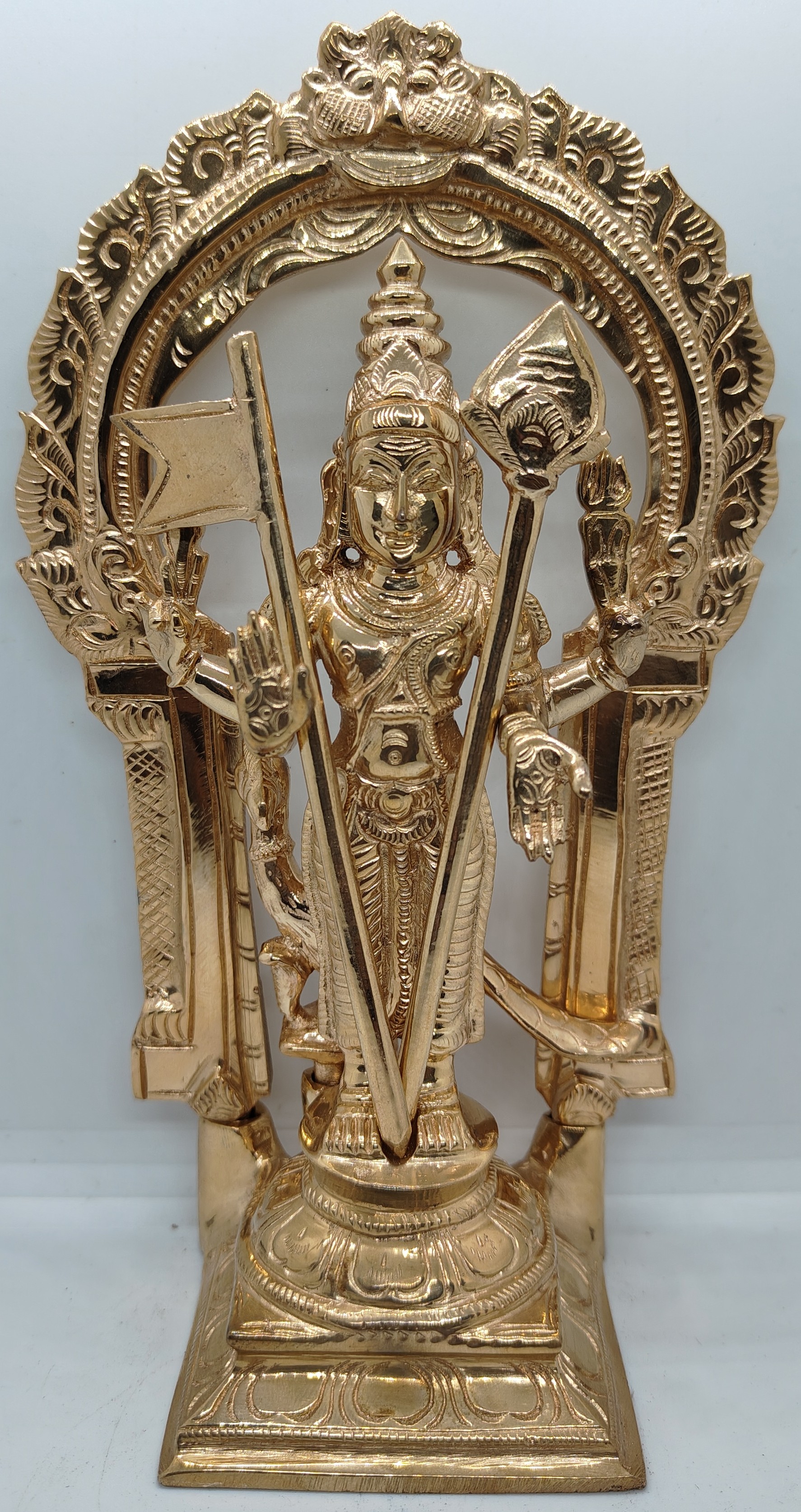 Divine Bija Lord Murugan With Arch 8 inches Panchalogam Id7 #8/25