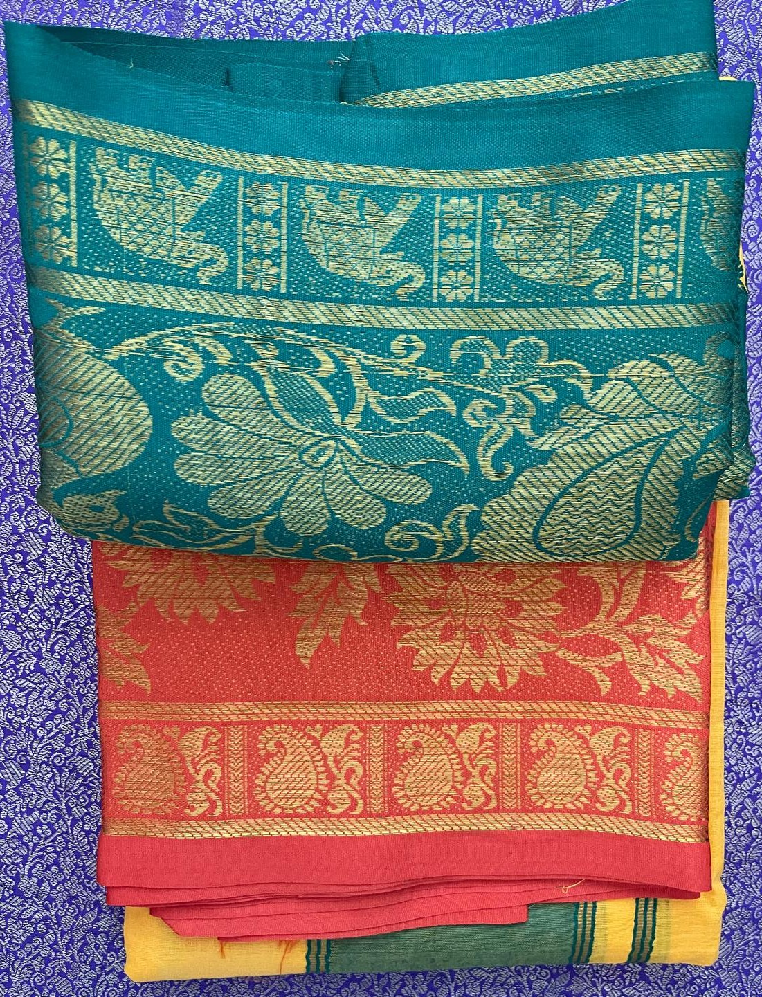 Divine Bija Mongo Cotton Dhoti Big Border 9 X 5 Id9 #10/25